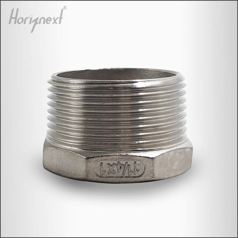 Horiznext npt 1-1/4 to 1 reducing bushing, male to female reducer stainless steel 304 - Image 5